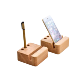 Wood-Pen-and-Phone-Stand