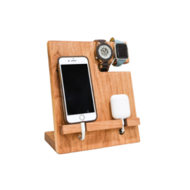 Wooden-Phone-Charging-Watch-Organizer